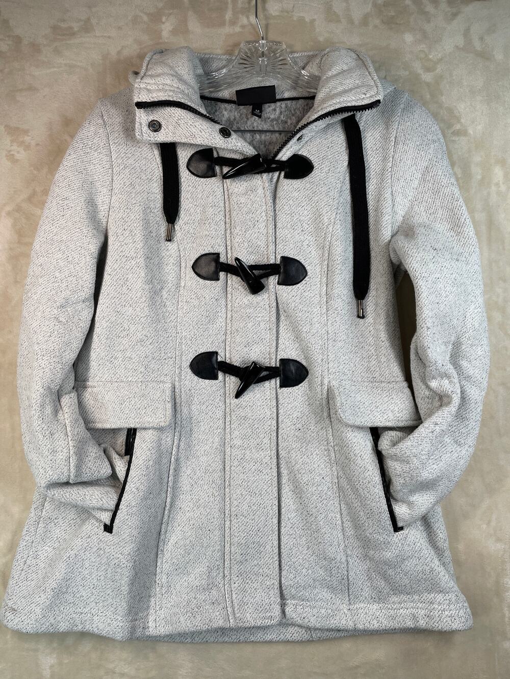 IZ‎ Byer Woman’s Hood Short Trench Style Zip Medium Jacket